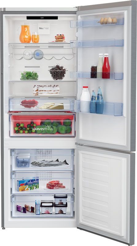 Холодильник Beko RCNE 560 E35ZXB (стальной, 190x71x75, 501 л, дисплей)
