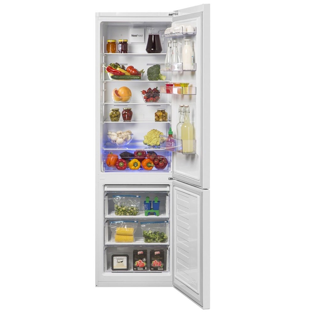 Холодильник Beko CNKDN 6356 E20W (белый, 201х60х60, 355л, сенсорный дисплей, скрытые ручки)