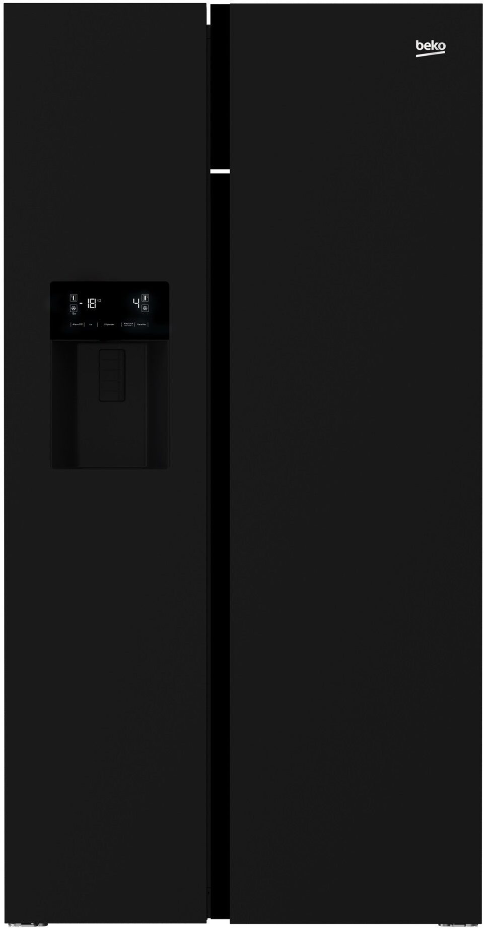 Холодильник Beko GN 162333 ZGB  (цв.черный, 179х91х72 см, 544 л, дисплей,диспенсер, Турция)