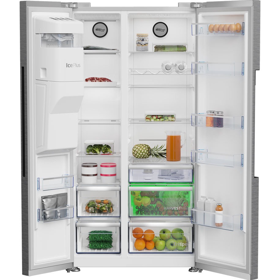Холодильник Beko GN 162341 XBN (цв.серый,  179x91x71 см, 571 л, дисплей, диспенсер, Турция)