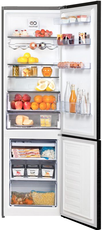 Холодильник Beko RCNK 400 E20ZWB (черный, 201х60х65, 400 л,дисплей, скрытые ручки)